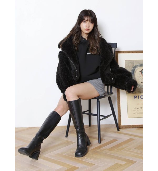 MURUA「ラウンドロングブーツ」|ロングブーツ|