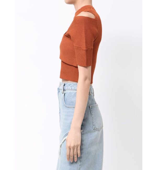 MURUA「ZIPカシュクールハーフニット」|ニット・セーター|