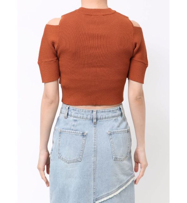 MURUA「ZIPカシュクールハーフニット」|ニット・セーター|