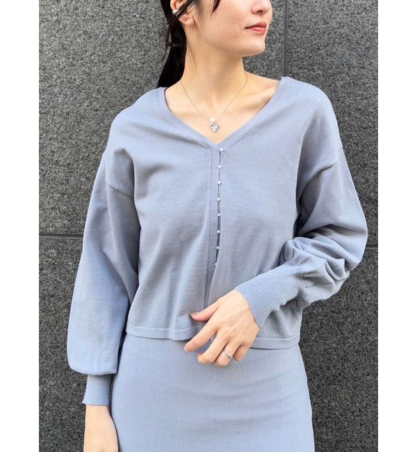 LAGUNAMOON「2WAYミニパールニットプルオーバー」|ニット・セーター|