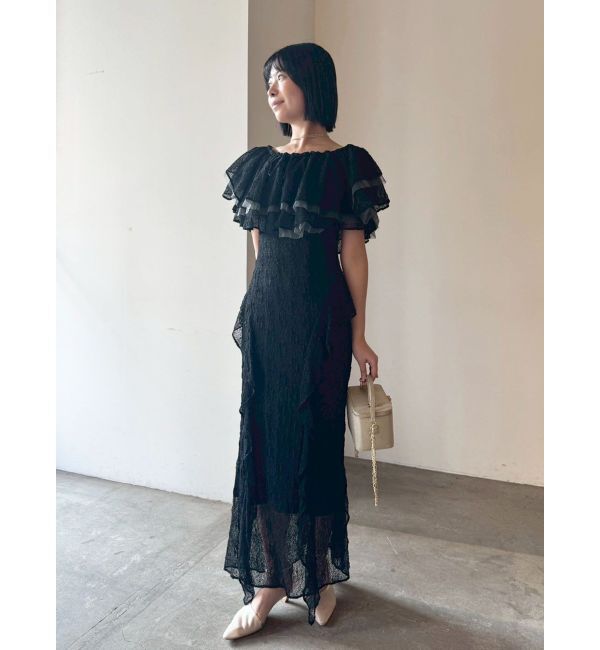 LAGUNAMOON「LADYレースフリルデザインボレロキャミワンピース」|ドレス|