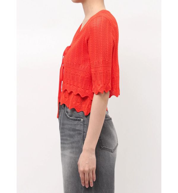 LAGUNAMOON「スカラップヘムレースニットアンサンブル」|ニット・セーター|