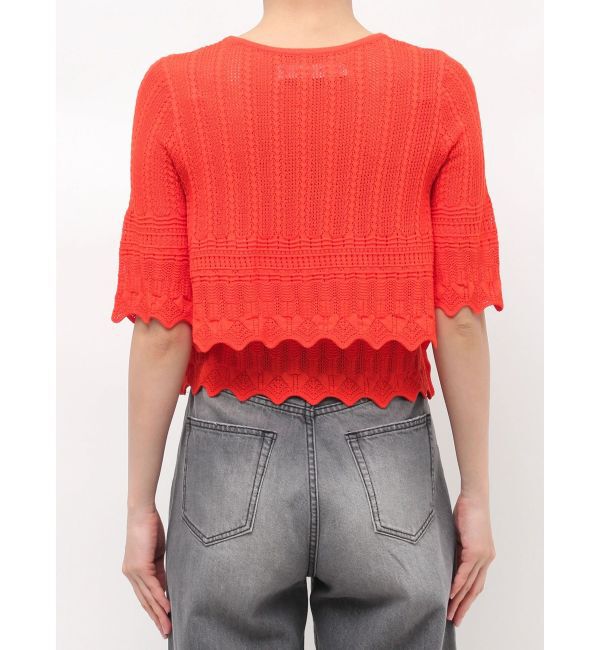 LAGUNAMOON「スカラップヘムレースニットアンサンブル」|ニット・セーター|