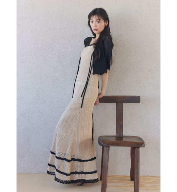 LAGUNAMOON「スカラップヘムレースニットアンサンブル」|ニット・セーター|