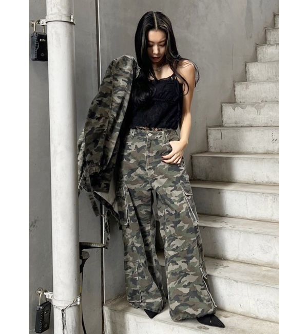 EVRIS「ミリタリーデザインルーズブルゾン【セットアップ着用可能】」|ブルゾン・スタジャン|