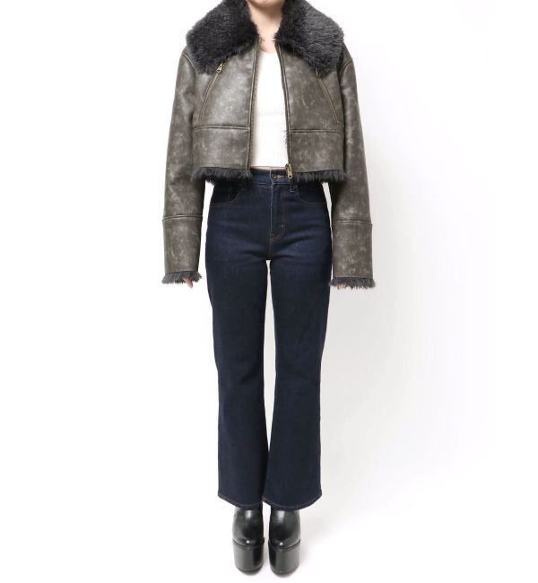 EVRIS「BIGカラーフェイクファーショートブルゾン」|ブルゾン・スタジャン|