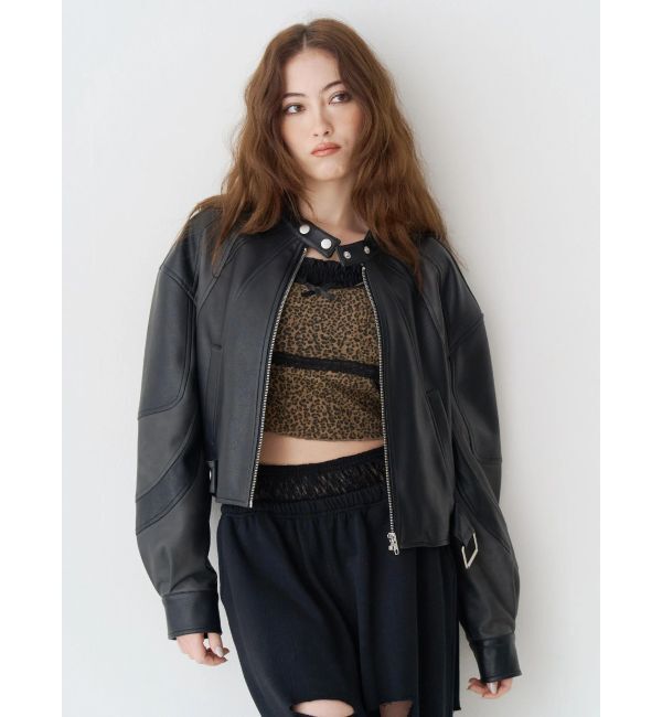 EVRIS「エンブレムドッキングバイカーブルゾン【セットアップ着用可能】」|ブルゾン・スタジャン|