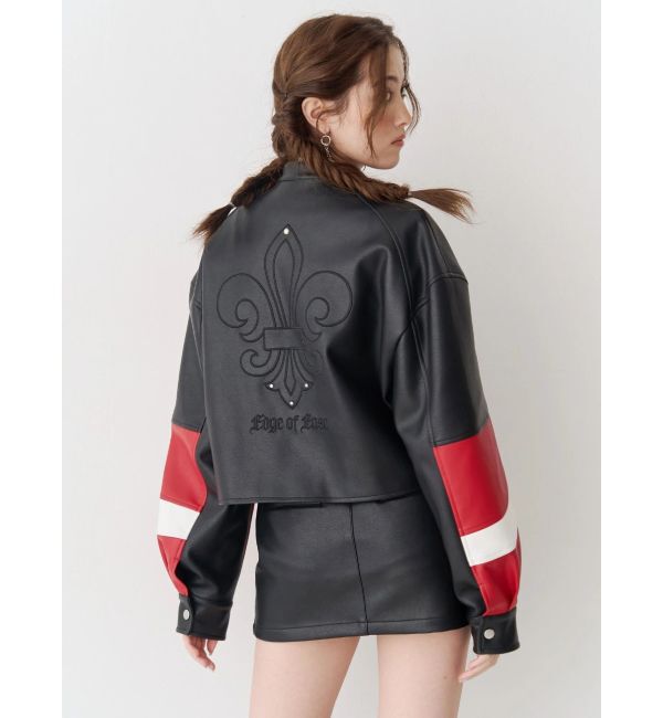 EVRIS「エンブレムドッキングバイカーブルゾン【セットアップ着用可能】」|ブルゾン・スタジャン|
