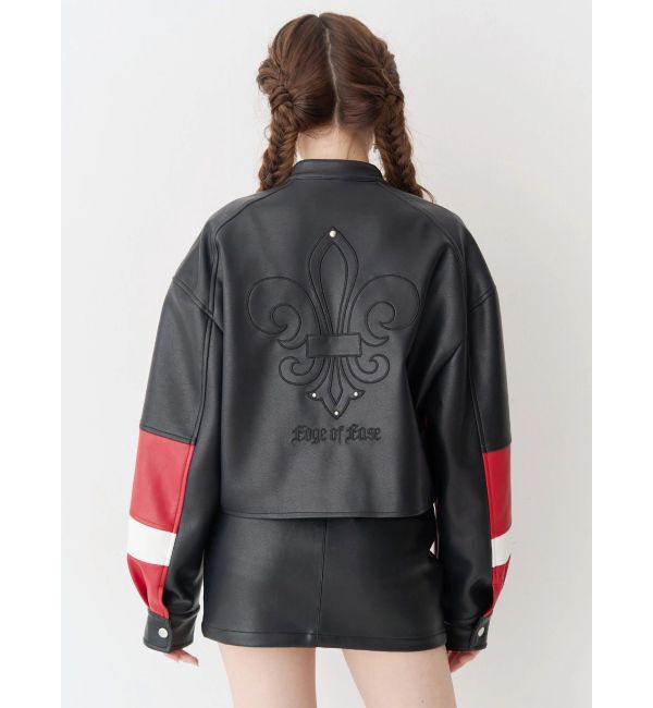EVRIS「エンブレムドッキングバイカーブルゾン【セットアップ着用可能】」|ブルゾン・スタジャン|