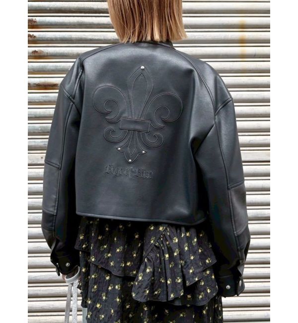 EVRIS「エンブレムドッキングバイカーブルゾン【セットアップ着用可能】」|ブルゾン・スタジャン|