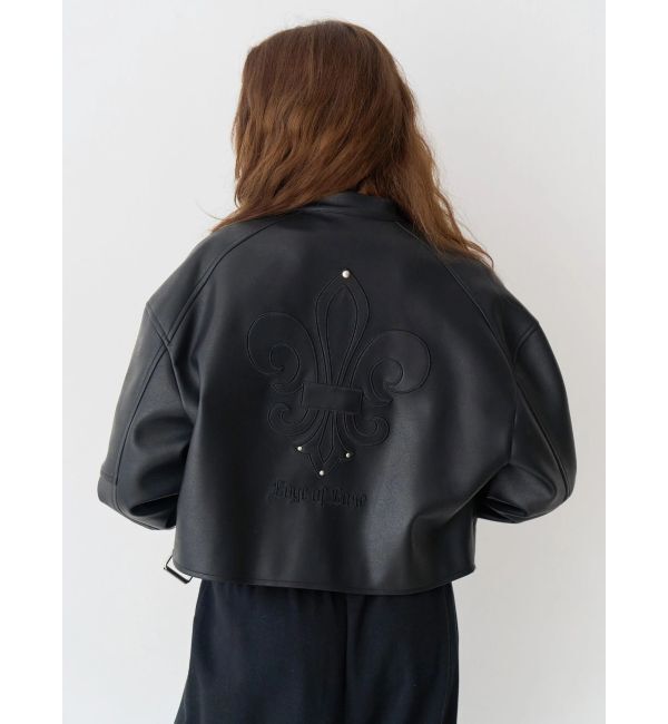 EVRIS「エンブレムドッキングバイカーブルゾン【セットアップ着用可能】」|ブルゾン・スタジャン|