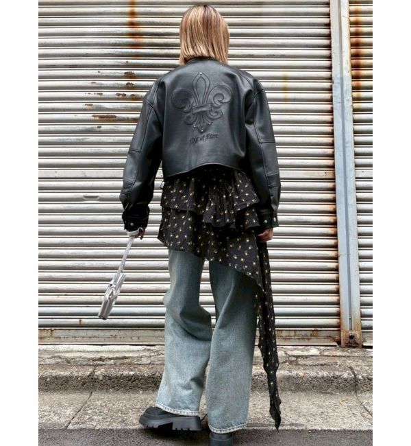 EVRIS「エンブレムドッキングバイカーブルゾン【セットアップ着用可能】」|ブルゾン・スタジャン|