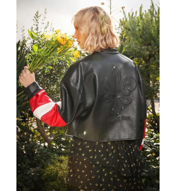 EVRIS「エンブレムドッキングバイカーブルゾン【セットアップ着用可能】」|ブルゾン・スタジャン|