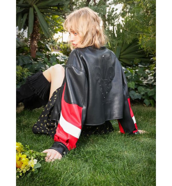 EVRIS「エンブレムドッキングバイカーブルゾン【セットアップ着用可能】」|ブルゾン・スタジャン|