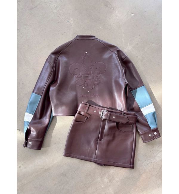 EVRIS「エンブレムドッキングバイカーブルゾン【セットアップ着用可能】」|ブルゾン・スタジャン|