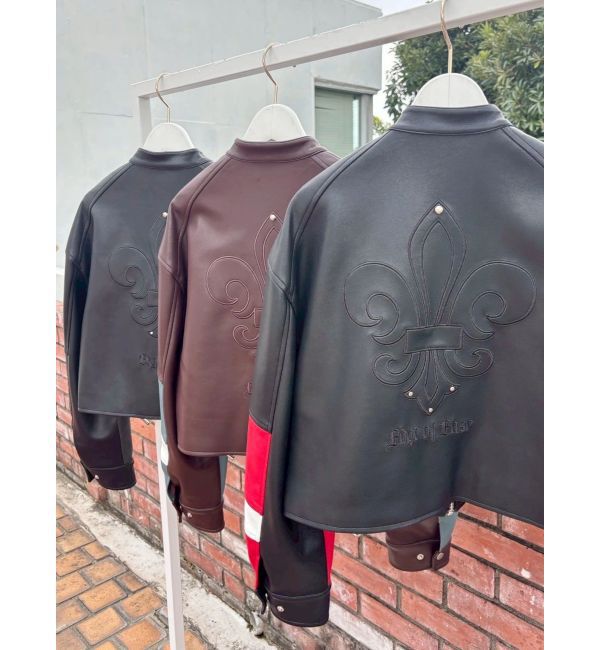 EVRIS「エンブレムドッキングバイカーブルゾン【セットアップ着用可能】」|ブルゾン・スタジャン|