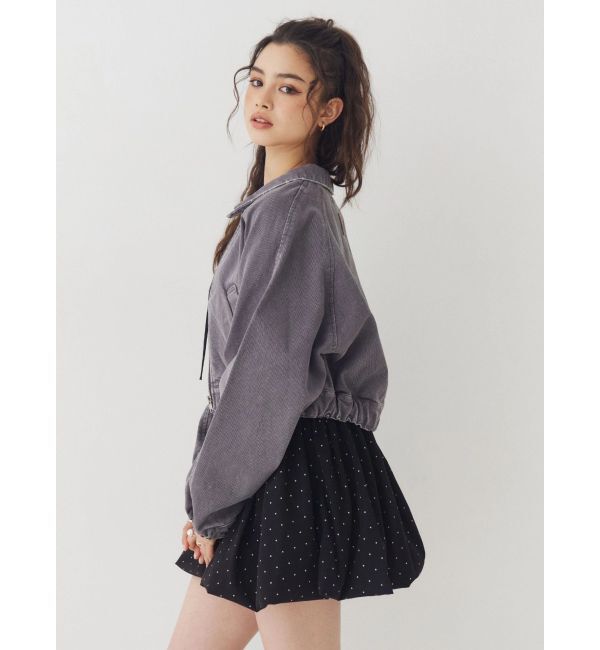 EVRIS「ヴィンテージライクデニムショートブルゾン」|ブルゾン・スタジャン|