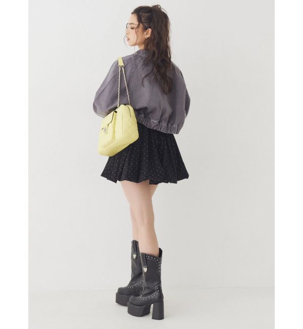 EVRIS「ヴィンテージライクデニムショートブルゾン」|ブルゾン・スタジャン|