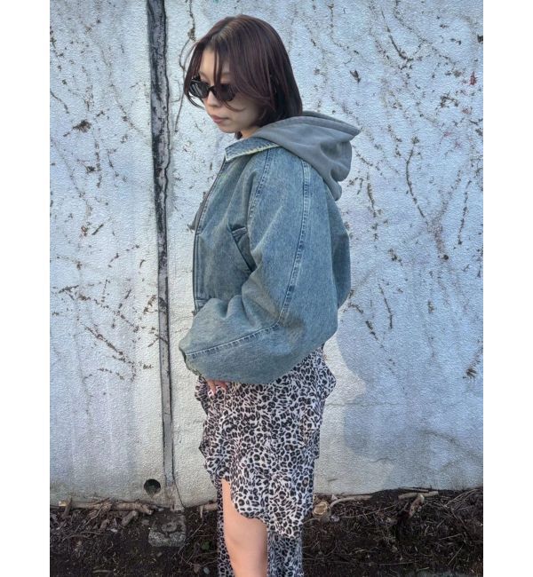 EVRIS「ヴィンテージライクデニムショートブルゾン」|ブルゾン・スタジャン|