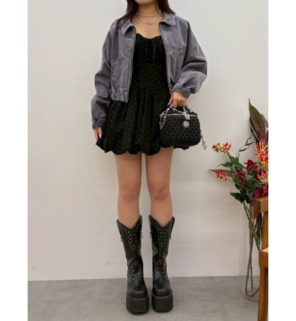 EVRIS「ヴィンテージライクデニムショートブルゾン」|ブルゾン・スタジャン|