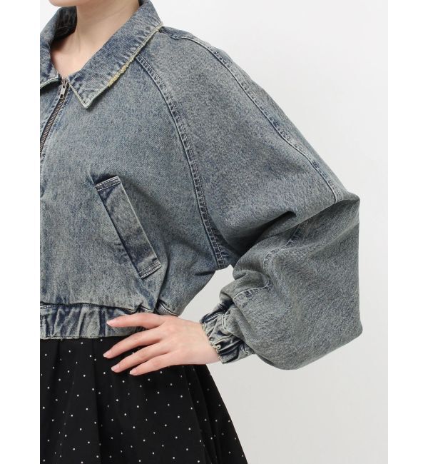EVRIS「ヴィンテージライクデニムショートブルゾン」|ブルゾン・スタジャン|
