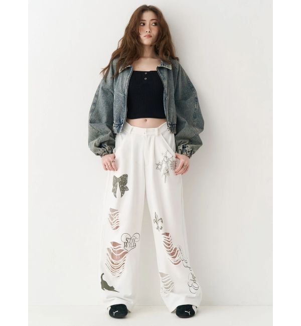 EVRIS「ヴィンテージライクデニムショートブルゾン」|ブルゾン・スタジャン|