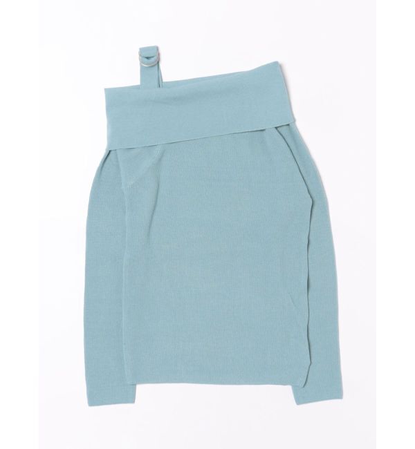 jouetie「オフショルダーニットトップス」|ニット・セーター|ブルー