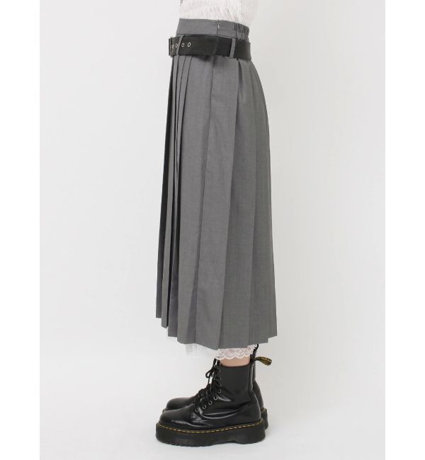 jouetie「ベルトヘムレースプリーツスカート【セットアップ対応】」|スカート|