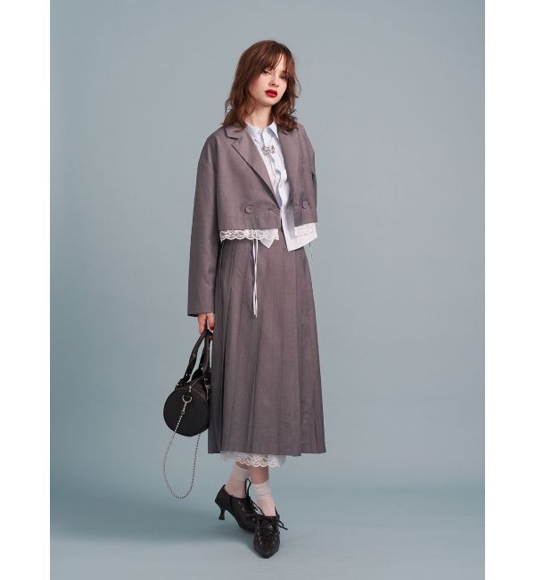 jouetie「ベルトヘムレースプリーツスカート【セットアップ対応】」|スカート|