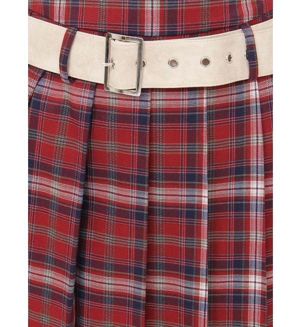 jouetie「ベルトヘムレースプリーツスカート【セットアップ対応】」|スカート|