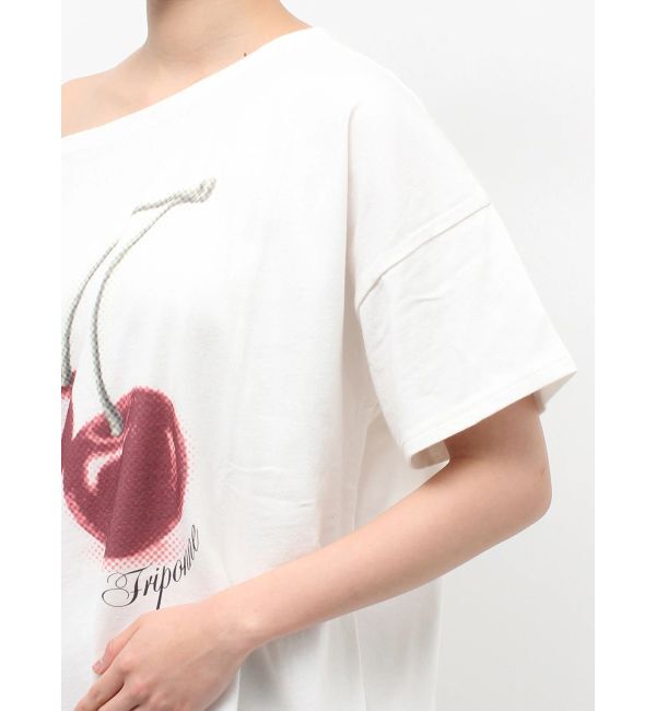jouetie「チェリーワンショルルーズTシャツ」|Tシャツ・カットソー|