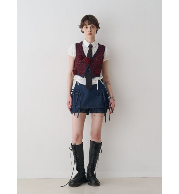 jouetie「ローズモチーフニットジレ」|Tシャツ・カットソー|