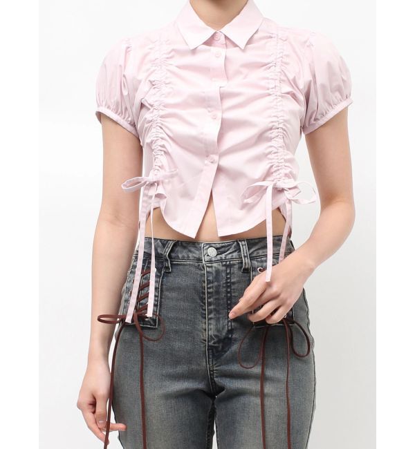 jouetie「ギャザーコンパクトブラウス」|シャツ・ブラウス|ピンク