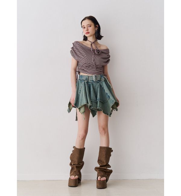 jouetie「パターンオフショルトップス」|Tシャツ・カットソー|