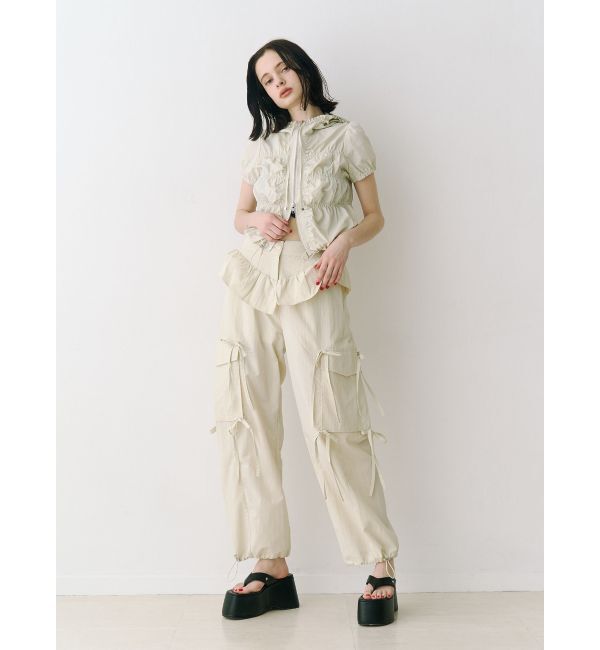 jouetie「ペプラムナイロンルーズパンツ」|その他|