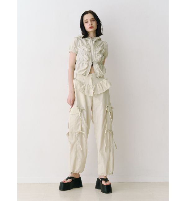 jouetie「ペプラムナイロンルーズパンツ」|その他|