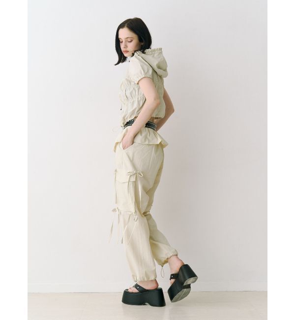 jouetie「ペプラムナイロンルーズパンツ」|その他|