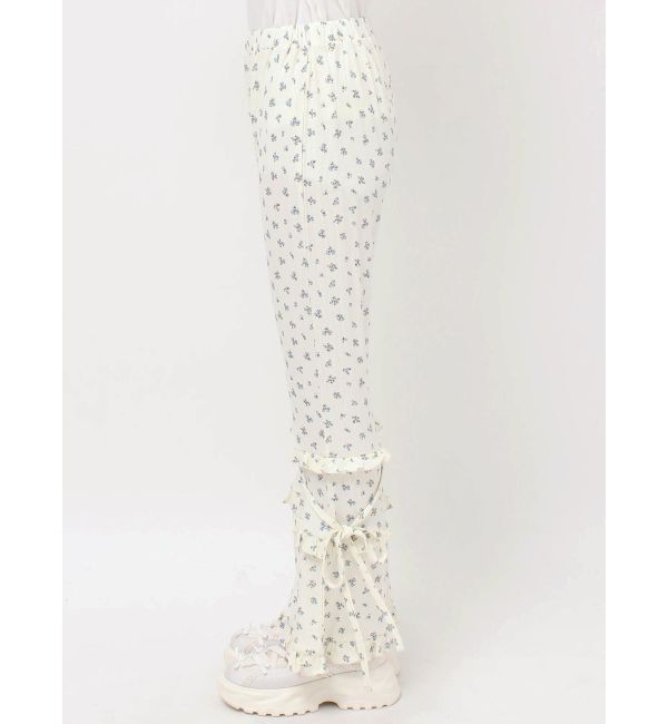 merry jenny「floralフリルリブフレアパンツ」|その他|