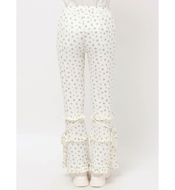 merry jenny「floralフリルリブフレアパンツ」|その他|