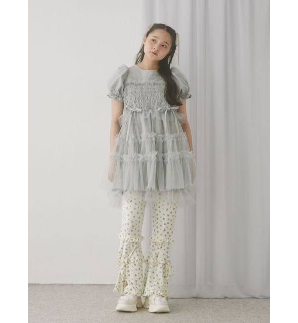 merry jenny「floralフリルリブフレアパンツ」|その他|