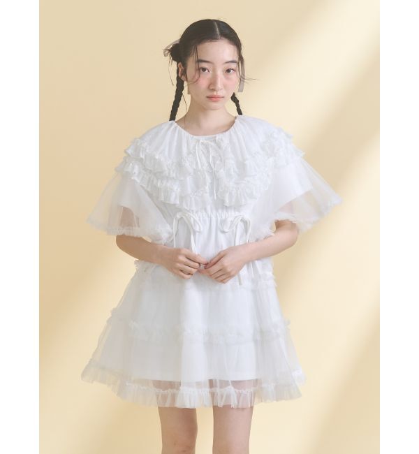 merry jenny「チュチュールフリルミニワンピース」|ワンピース|