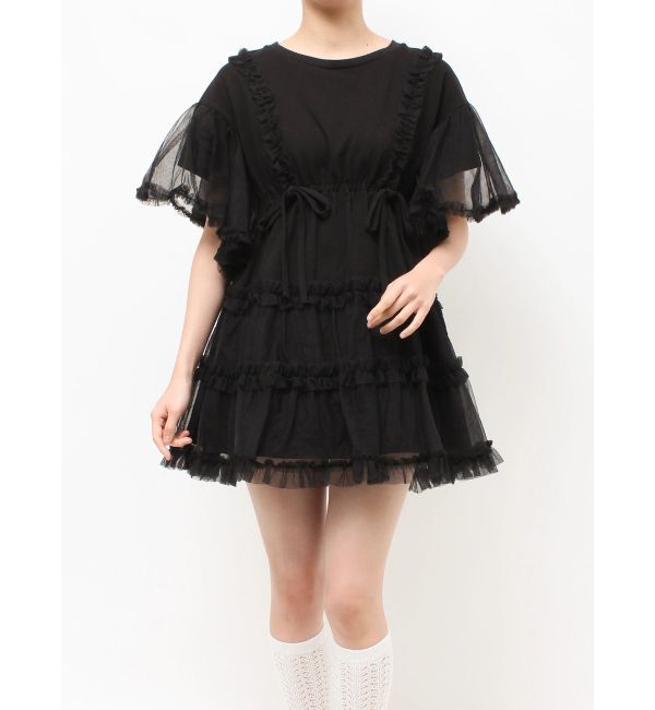 merry jenny「チュチュールフリルミニワンピース」|ワンピース|