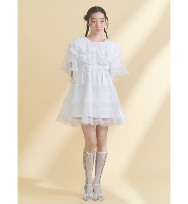 merry jenny「チュチュールフリルミニワンピース」|ワンピース|