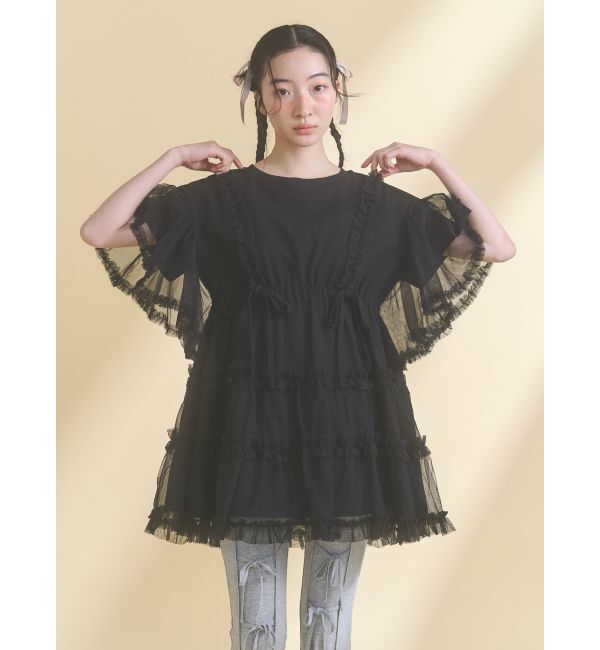 merry jenny「チュチュールフリルミニワンピース」|ワンピース|