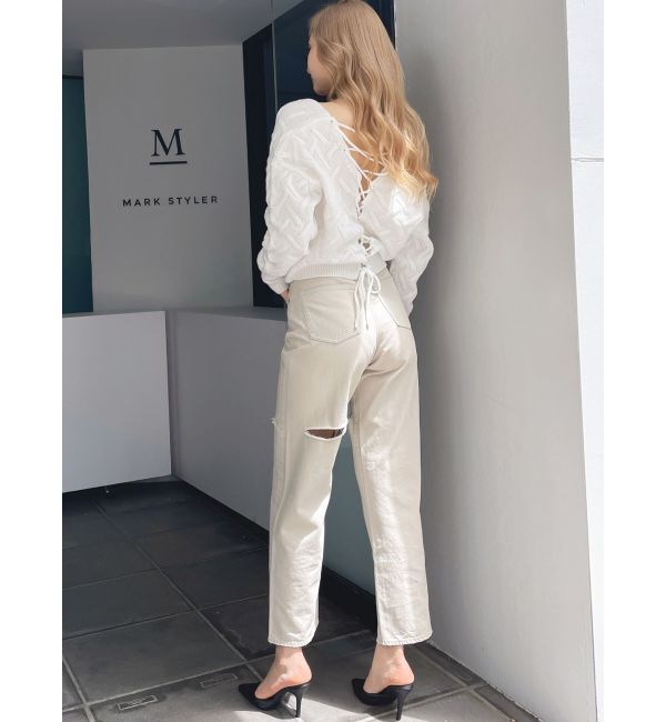 GYDA「BACKレースアップニットカーディガン」|カーディガン|