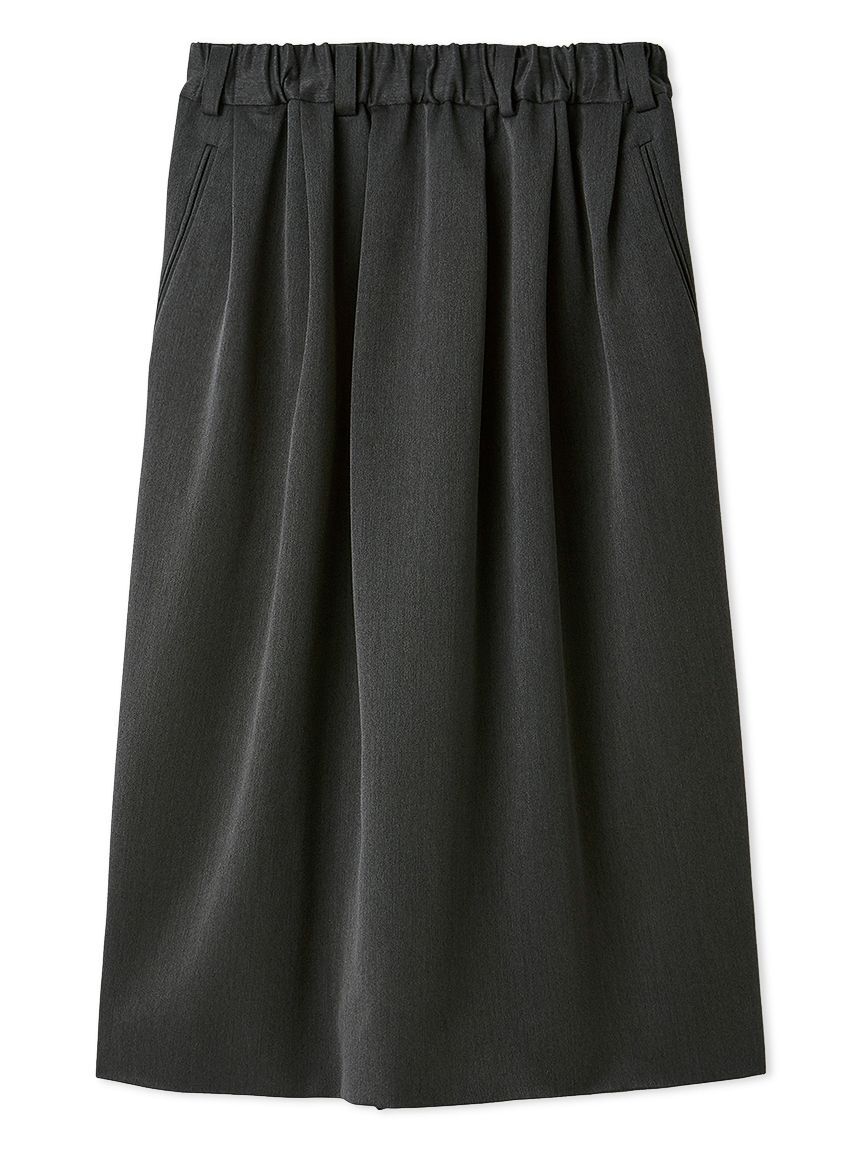 Mila Owen「ウエストゴムランダムタックミディスカート」|スカート|