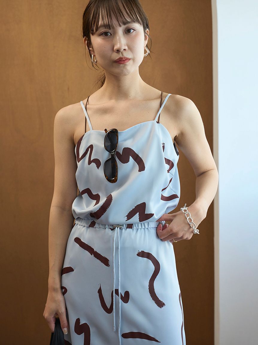 emmi atelier「サテンドロストキャミソール【セットアップ対応】」|キャミソール|