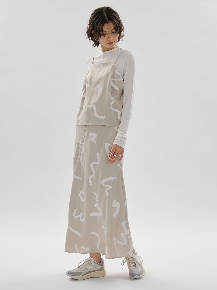 emmi atelier「サテンドロストキャミソール【セットアップ対応】」|キャミソール|