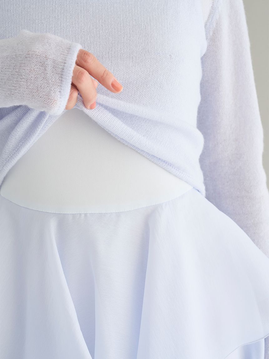 SNIDEL「シアーイレヘムニットコンビワンピース」|ワンピース|