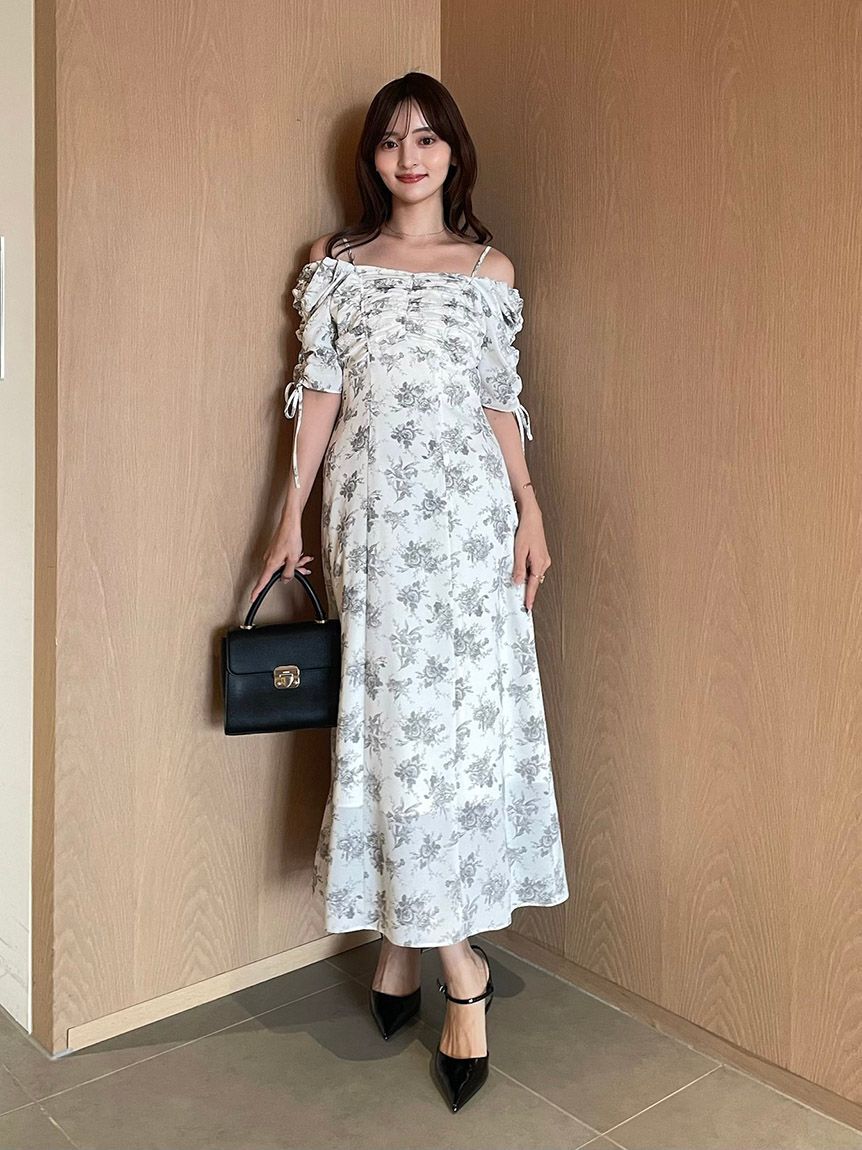 SNIDEL「【WEB限定/ROSE Collection】ROSEプリントワンピース」|ワンピース|